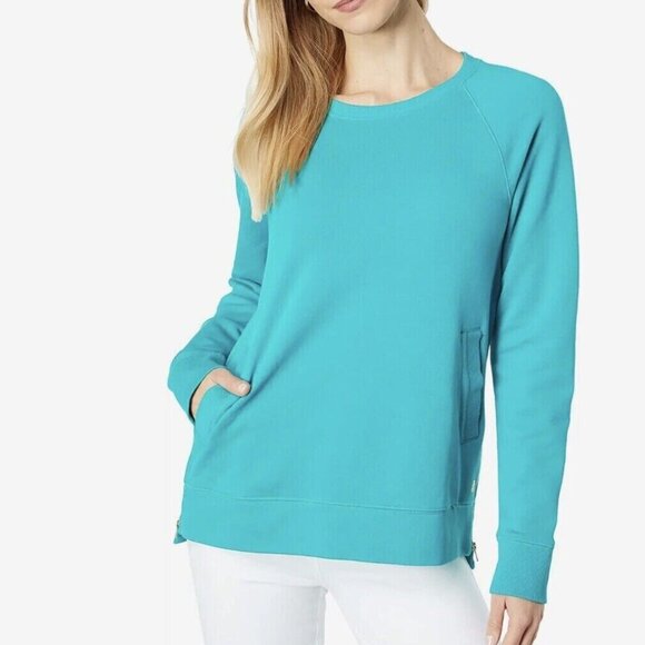 Lilly Pulitzer Tops - Lilly Pulitzer Luxletic Beach Comber Pullover Sweatshirt Tunic Top XXS
